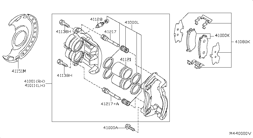 NISSAN DA060EB326 - Brake Pad Set, disc brake www.autospares.lv