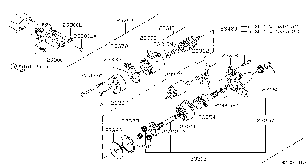 NISSAN 23300-EB30A - Стартер www.autospares.lv