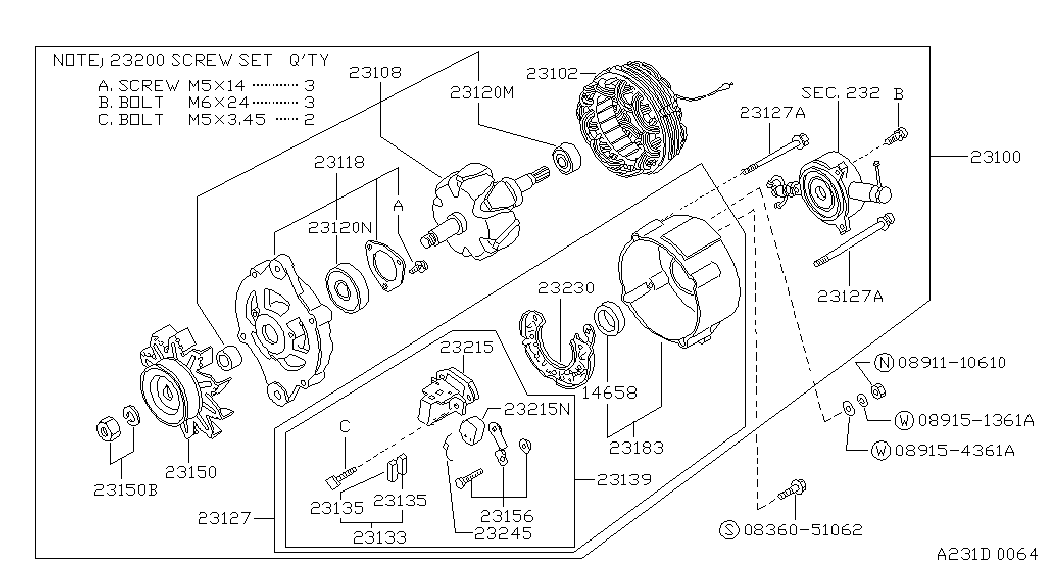 Infiniti 23100-54A02 - Ģenerators autospares.lv