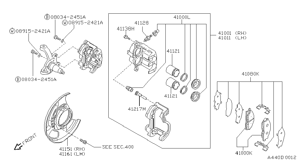 Suzuki 4106032G91 - Brake Pad Set, disc brake www.autospares.lv