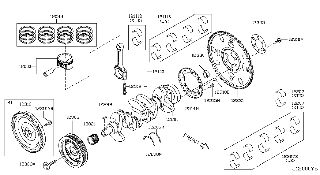 NISSAN 13021-ED000 - Sadales vārpstas piedziņas ķēdes komplekts www.autospares.lv