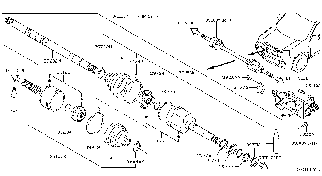 NISSAN C9B41-JA00A - Пыльник, приводной вал www.autospares.lv