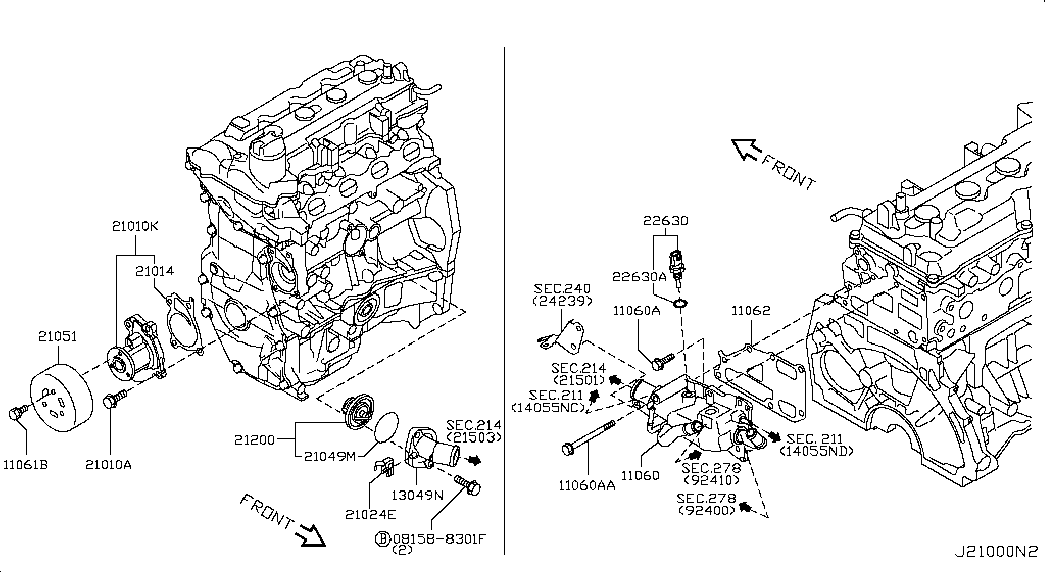 NISSAN B1010-ED00A - Ūdenssūknis autospares.lv