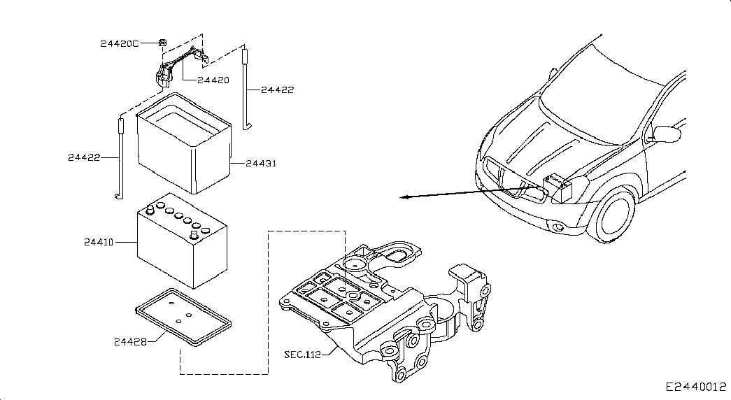 NISSAN 24410JD11A - Startera akumulatoru baterija autospares.lv