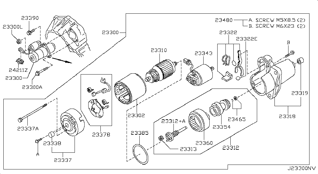 NISSAN 23300 5Y710 - Starteris autospares.lv