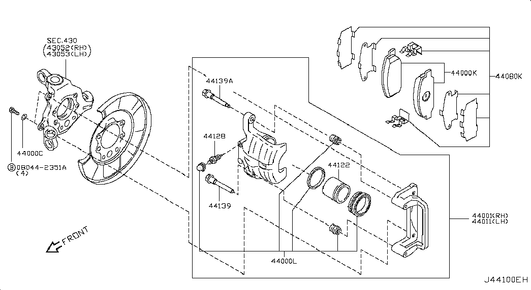 VAG 44060AL586 - Bremžu uzliku kompl., Disku bremzes autospares.lv