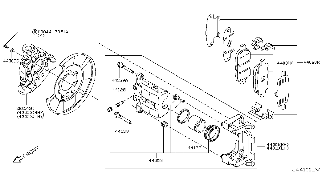 NISSAN D4080-9N00A - Accessory Kit for disc brake Pads www.autospares.lv