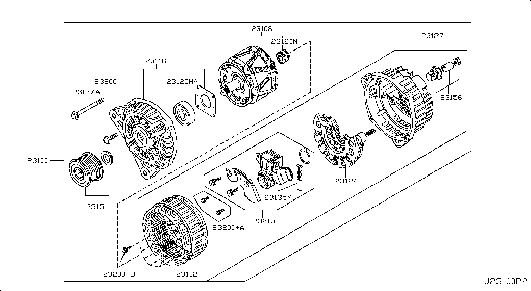 NISSAN 23100-JD71A - Ģenerators www.autospares.lv