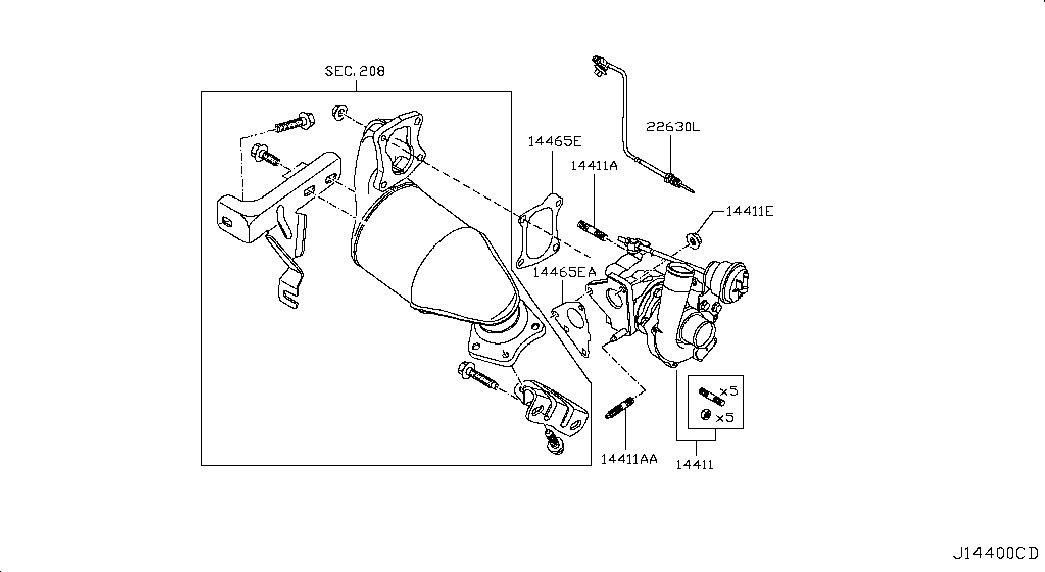 Infiniti 1441100Q0F - Турбина, компрессор www.autospares.lv