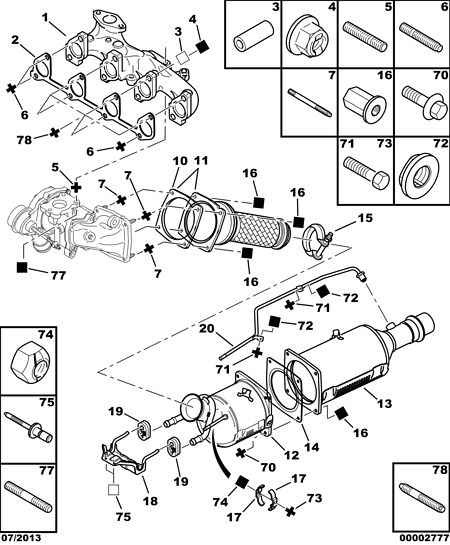 PEUGEOT 1731 Y7 - Nosēdumu / Daļiņu filtrs, Izplūdes gāzu sistēma autospares.lv