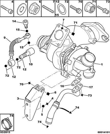 PEUGEOT 0375 H0 - TURBO CHARGER NEW www.autospares.lv