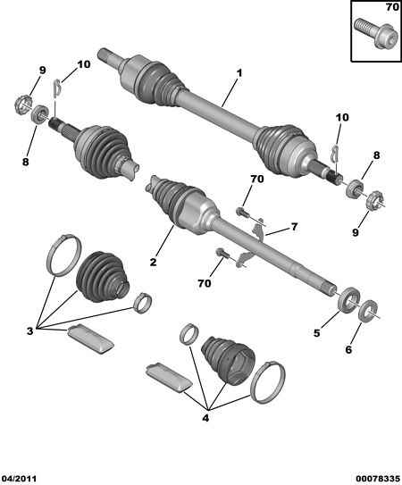 CITROËN/PEUGEOT 3272 RL - Joint Kit, drive shaft www.autospares.lv