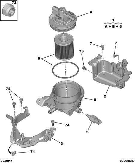 PEUGEOT (DF-PSA) 1906 C0 - Топливный фильтр www.autospares.lv