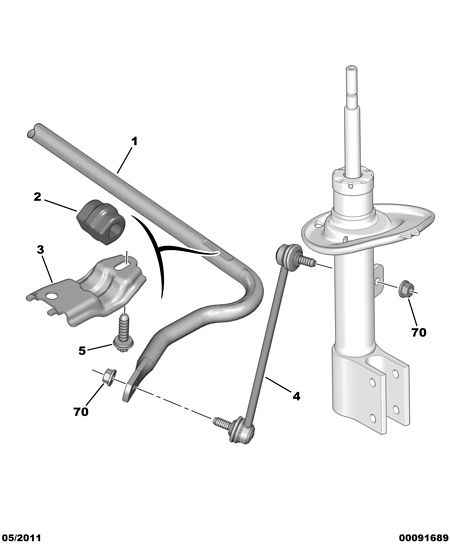 CITROËN (DF-PSA) 5087.62 - Rod / Strut, stabiliser www.autospares.lv