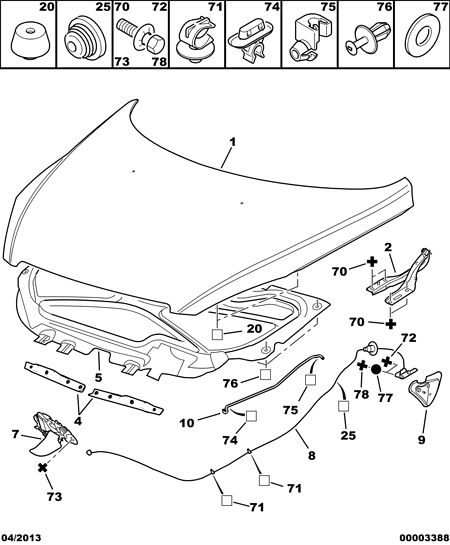 TOYOTA 7934 60 - BONNET LOCK www.autospares.lv