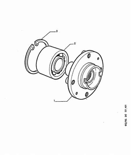 CITROËN 3345 35 - Wheel hub, bearing Kit www.autospares.lv