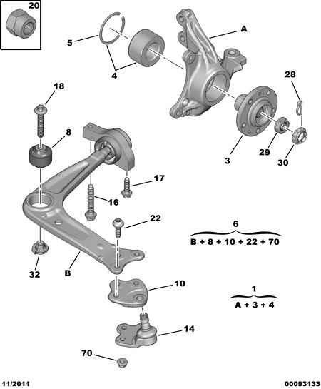 PEUGEOT 3622.55 - Nut www.autospares.lv