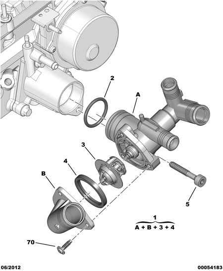 PEUGEOT 1338 F5 - Термостат охлаждающей жидкости / корпус www.autospares.lv