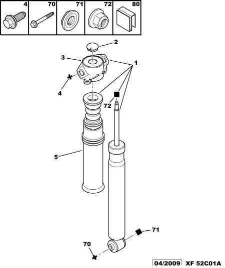 PEUGEOT (DF-PSA) 5206 V9 - Shock Absorber www.autospares.lv