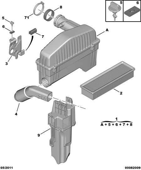 PEUGEOT 1444 EG - Gaisa filtrs autospares.lv