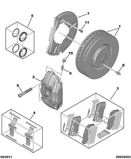 CITROËN 4254-60 - Brake Pad Set, disc brake www.autospares.lv