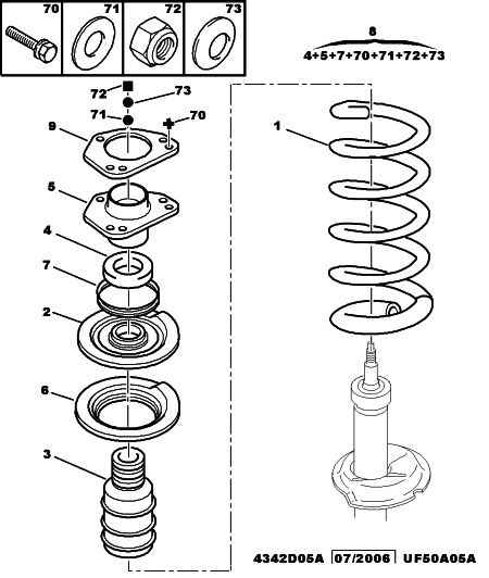 PEUGEOT (DF-PSA) 5031-75 - Top Strut Mounting www.autospares.lv