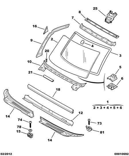 PEUGEOT 8105 65 - WINDSHIELD PANEL UPPER CROSSMB www.autospares.lv