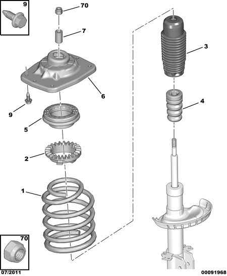 CITROËN 5038.F1 - Top Strut Mounting www.autospares.lv