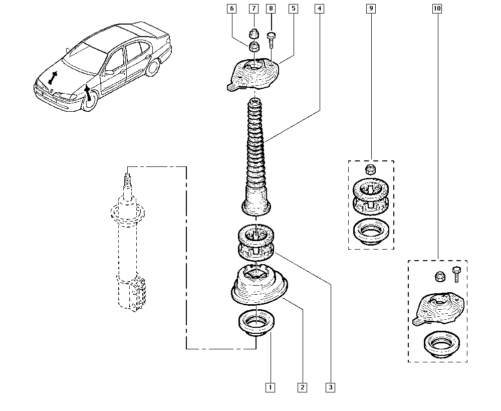 Volvo 7700777654 - Подшипник качения, опора стойки амортизатора www.autospares.lv