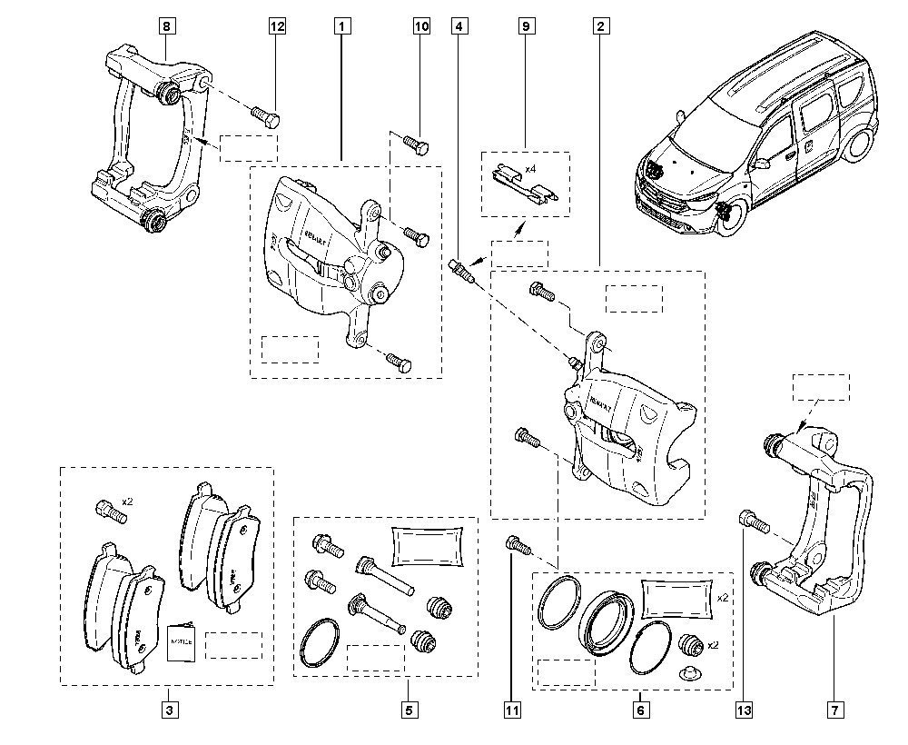 DACIA 410604775R - Brake Pad Set, disc brake www.autospares.lv