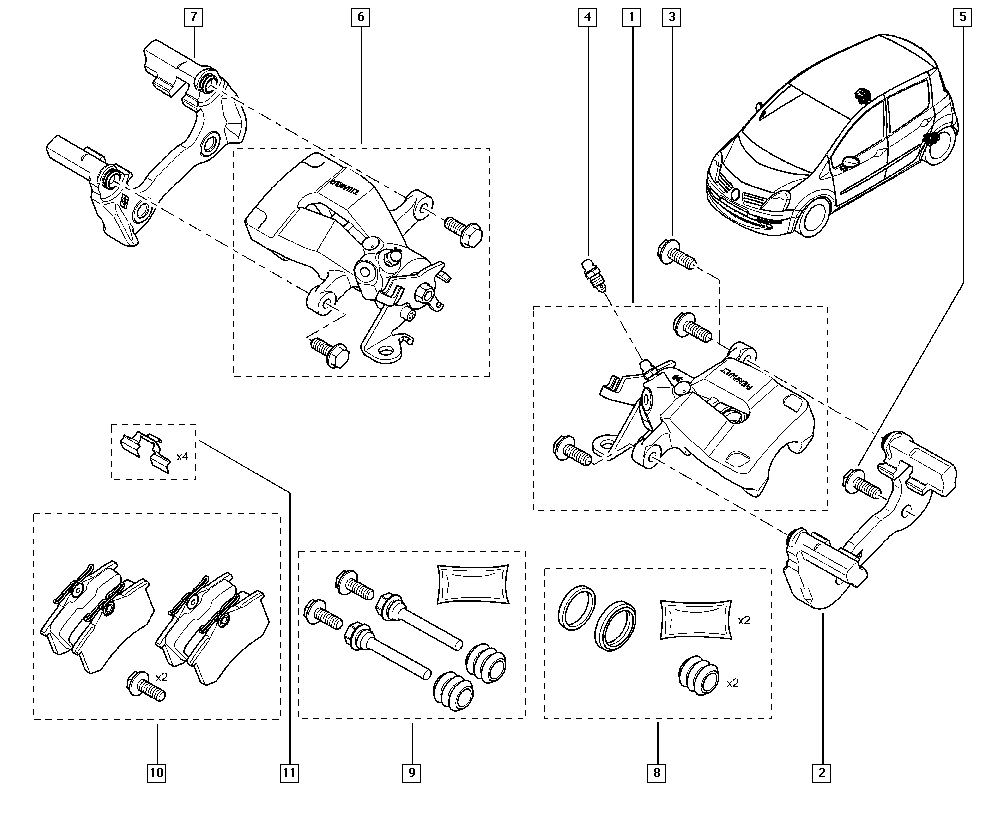 DACIA 440605839R - Bremžu uzliku kompl., Disku bremzes autospares.lv