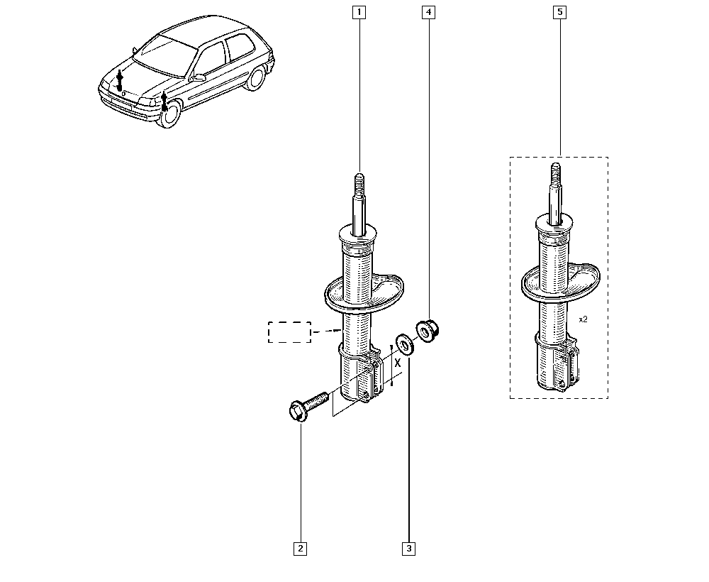 RENAULT 7701478600 - Shock Absorber www.autospares.lv