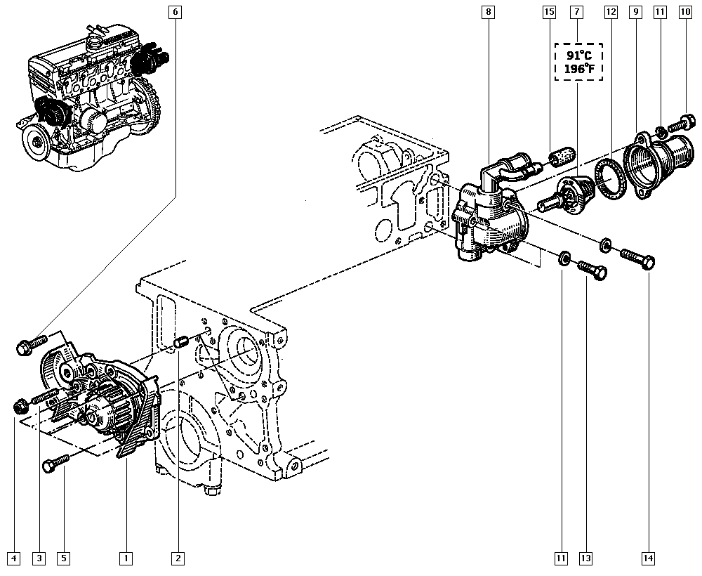 DACIA 77 00 736 091 - Ūdenssūknis + Zobsiksnas komplekts www.autospares.lv