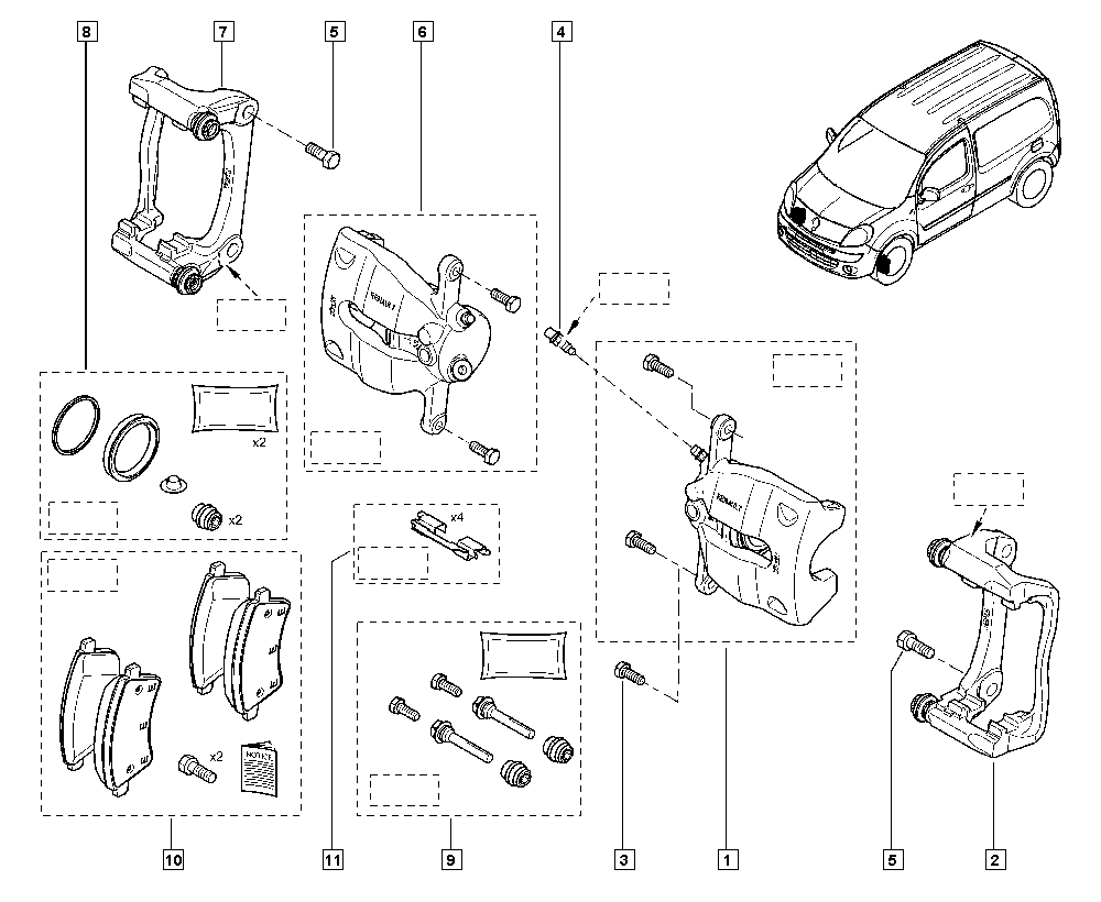 DACIA 7701208332 - Brake Caliper www.autospares.lv