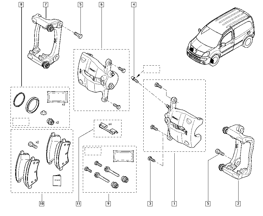 RENAULT 41 06 013 34R - Тормозные колодки, дисковые, комплект www.autospares.lv