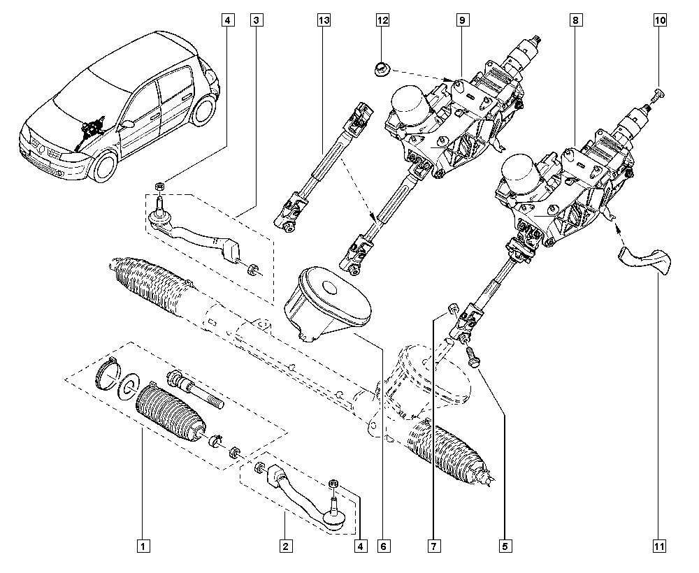 RENAULT 77 01 474 796 - Наконечник рулевой тяги, шарнир www.autospares.lv