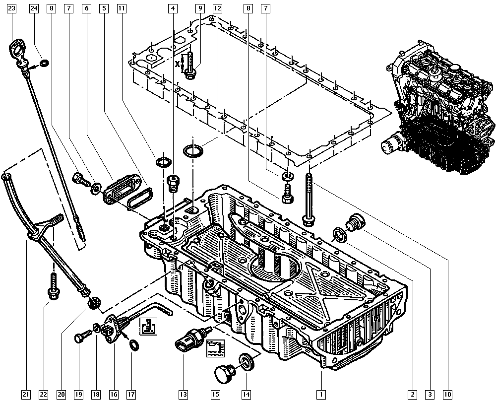 RENAULT 7430977751 - Blīvgredzens, Eļļas noliešanas korķis autospares.lv