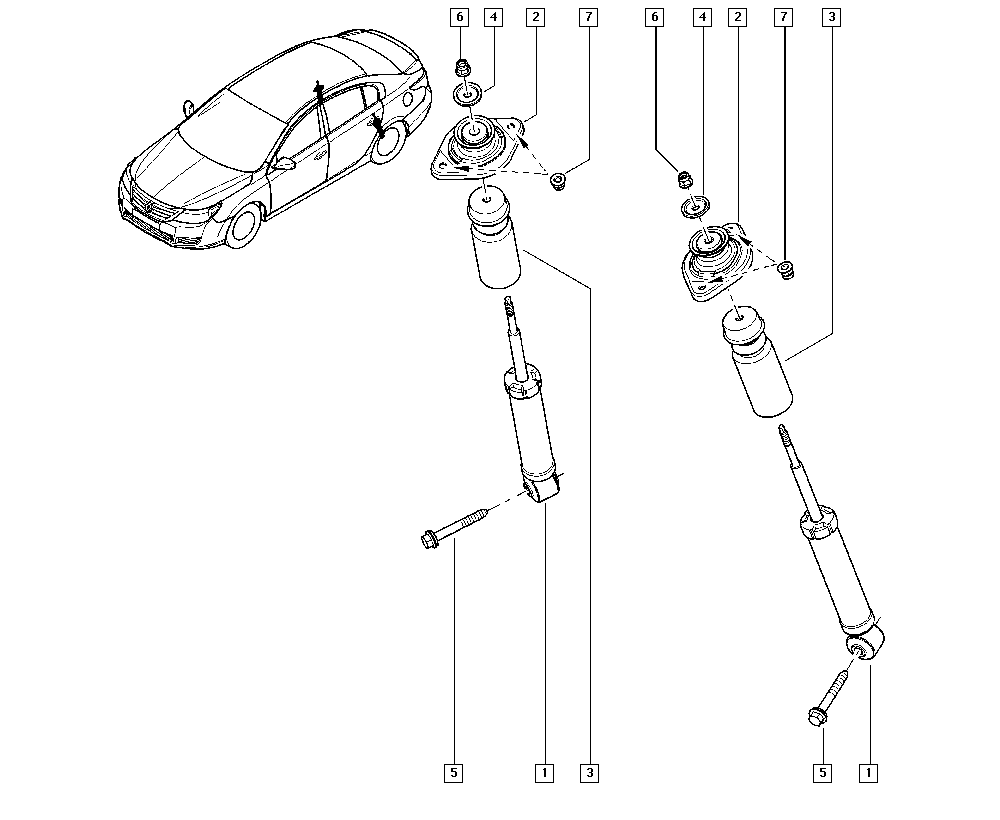 RENAULT 552400025R - Amortizatora statnes balsts autospares.lv