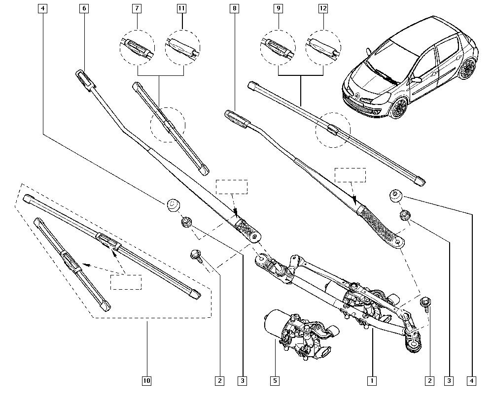 RENAULT 7701071164 - Stikla tīrītāja slotiņa autospares.lv