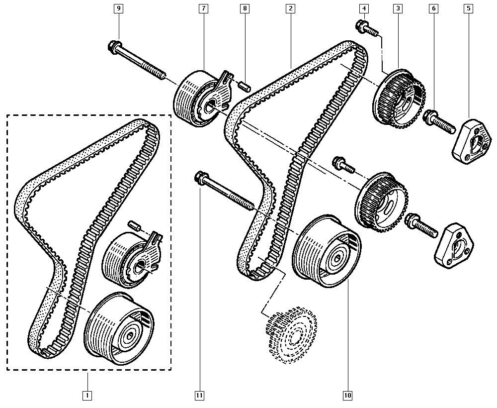 NISSAN 82000-04593 - Parazīt / Vadrullītis, Zobsiksna autospares.lv