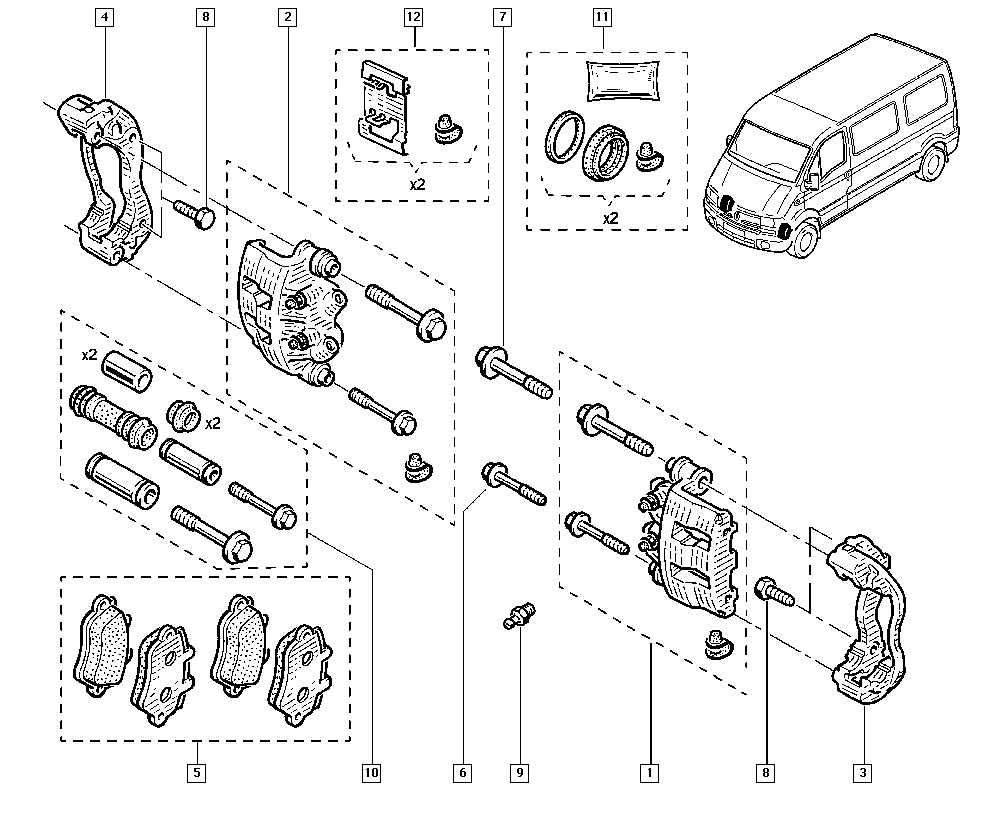 NISSAN 77012 07339 - Bremžu uzliku kompl., Disku bremzes autospares.lv