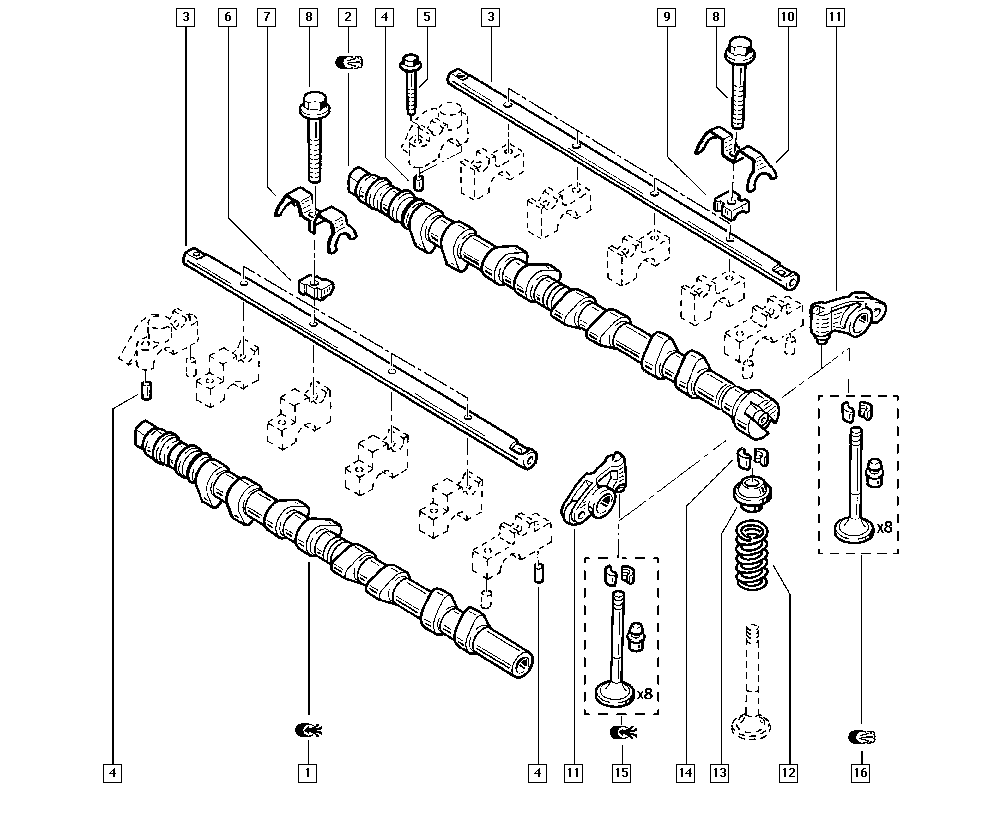 RENAULT 8200019181 - Camshaft www.autospares.lv