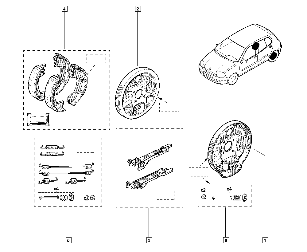 NISSAN 7701 207 178 - Bremžu loku komplekts autospares.lv