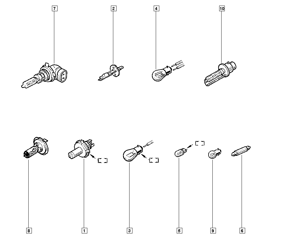 RENAULT 7701045979 - Kvēlspuldze, Instrumentu paneļa apgaismojums autospares.lv