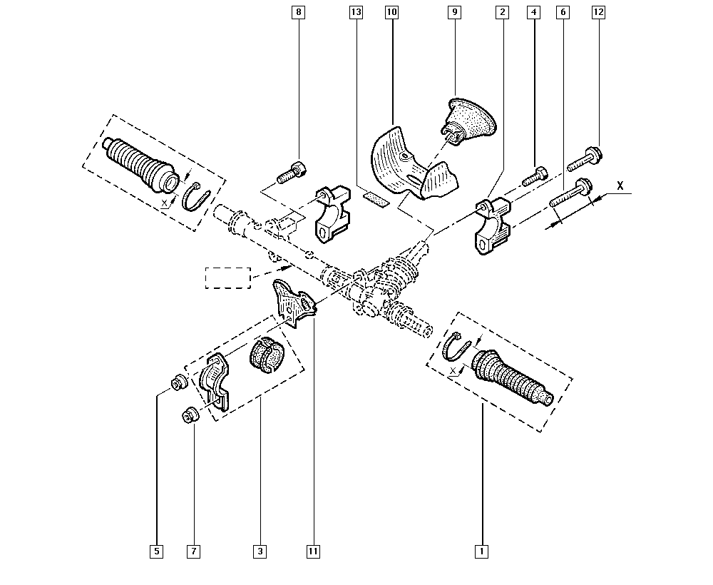 NISSAN 77 01 469 496 - Putekļusargu komplekts, Stūres iekārta autospares.lv