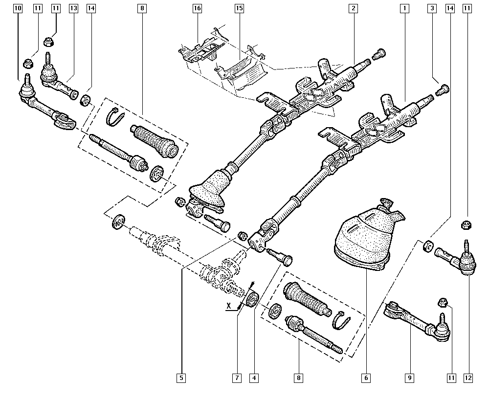 NISSAN 7701 474 641 - Stūres šķērsstiepņa uzgalis autospares.lv