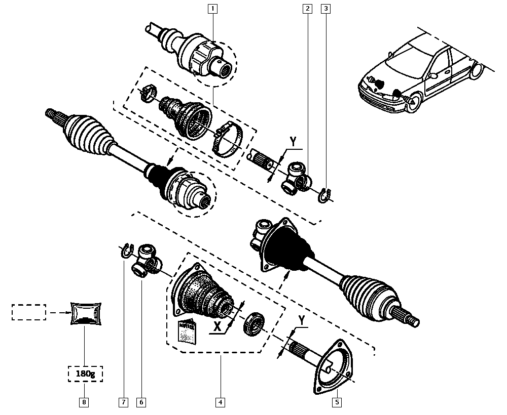 RENAULT 7700107912 - 'Tripod' šarnīrs, Piedziņas vārpsta www.autospares.lv