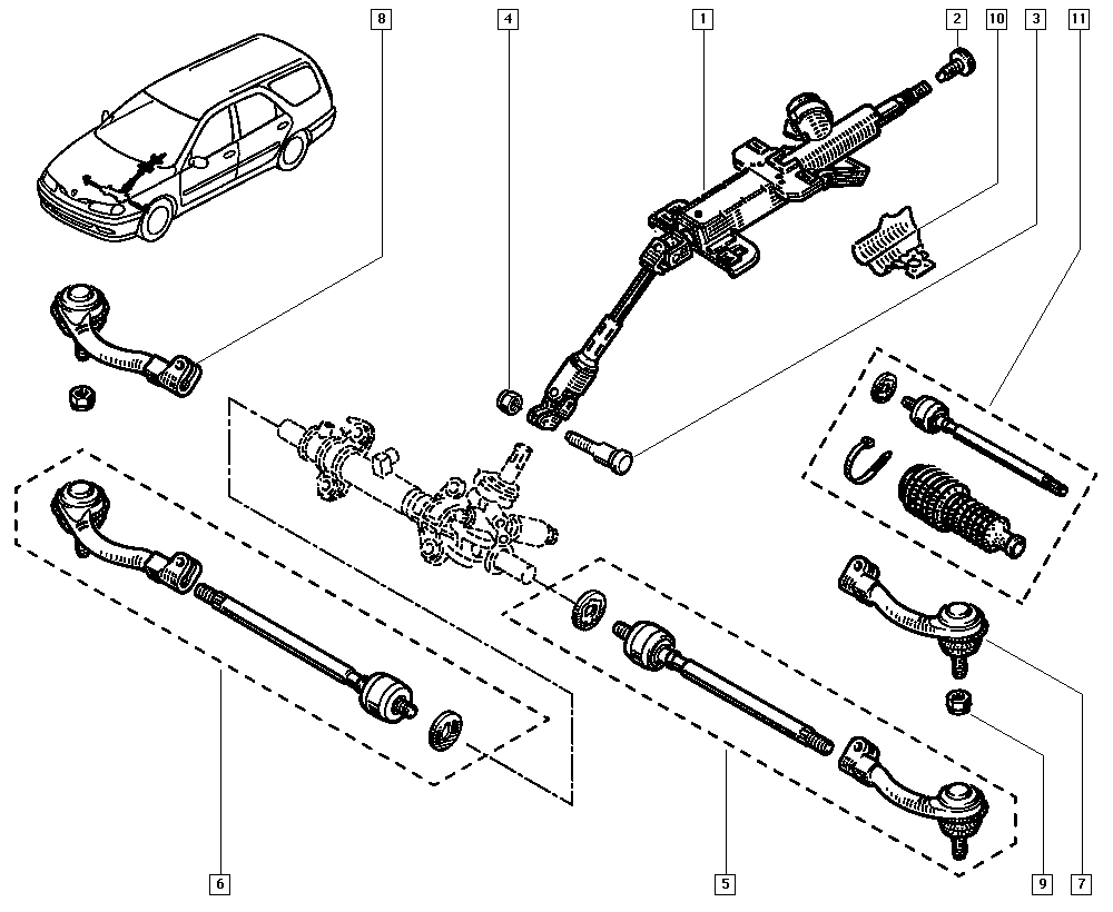 RENAULT 77 01 469 665 - Aksiālais šarnīrs, Stūres šķērsstiepnis autospares.lv