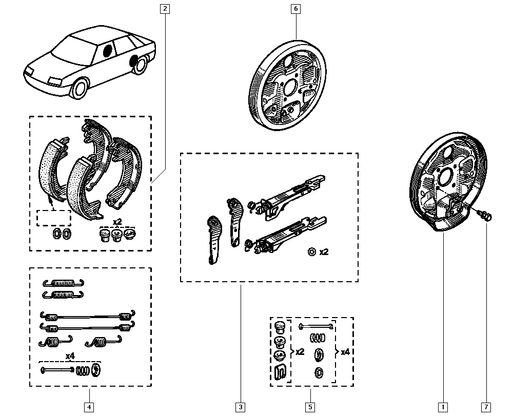 RENAULT 7701349780 - Bremžu loku komplekts www.autospares.lv