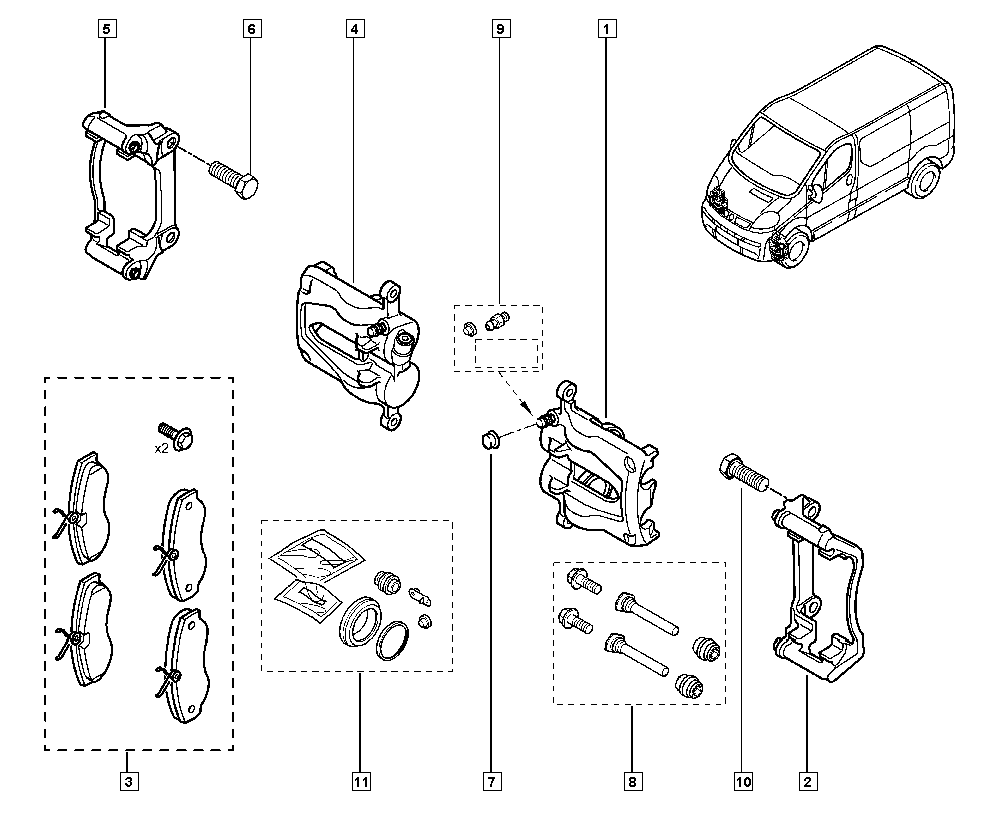 Suzuki 7701050914 - Bremžu uzliku kompl., Disku bremzes autospares.lv